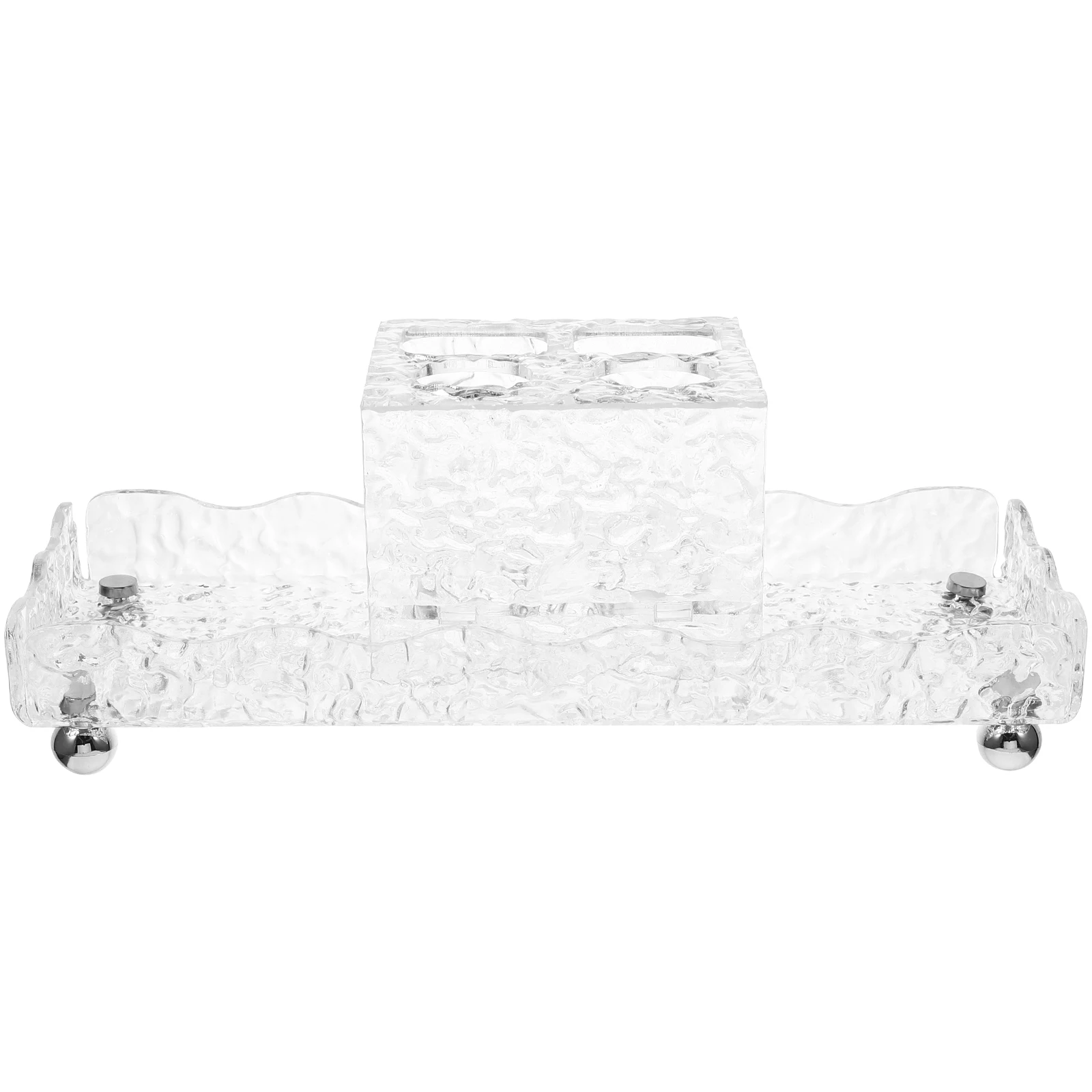 

Electric Toothbrush Holder Clear Storage Tray Bathroom Counter Organizer Large Capacity Toothpaste Toothbrush Rack Shaver Holder