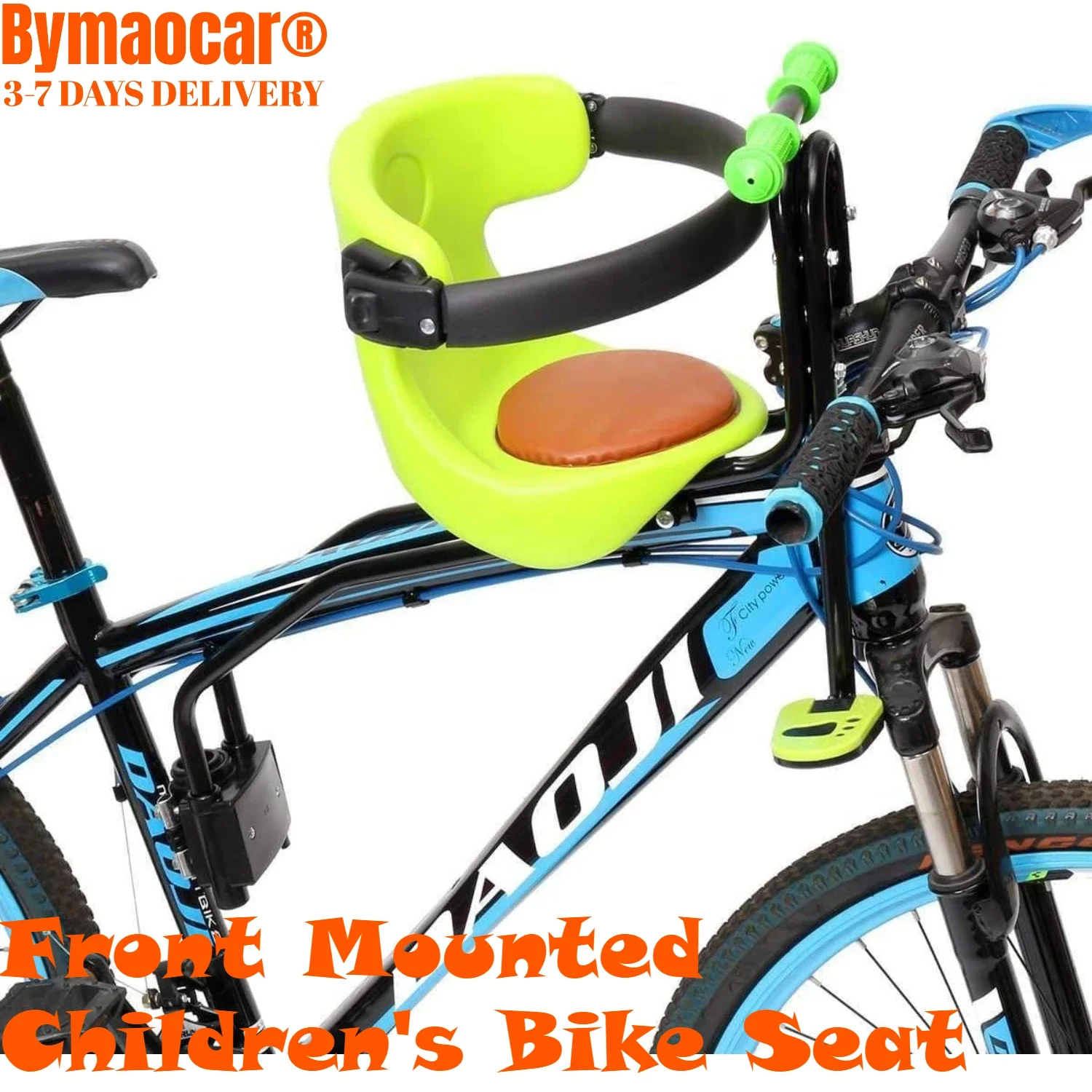 

Детское велосипедное сиденье, переднее детское велосипедное сиденье с ремнем, спинкой, педалями для детей от 8 месяцев до 3 лет, 20 кг