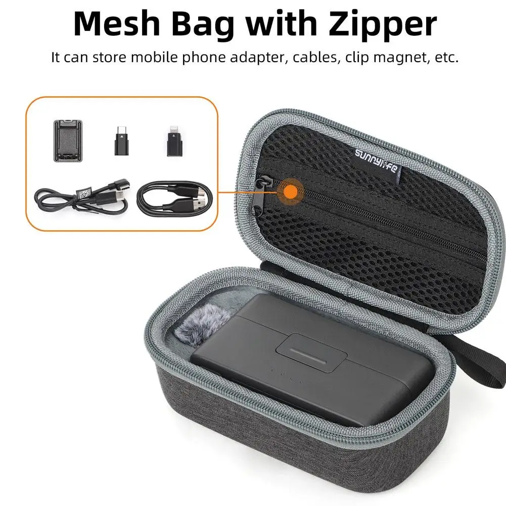 

Портативная сумка-чехол для беспроводного микрофона dji Mic 3 2, защитный чехол, устойчивый к падениям и износу, аксессуары F3Z7