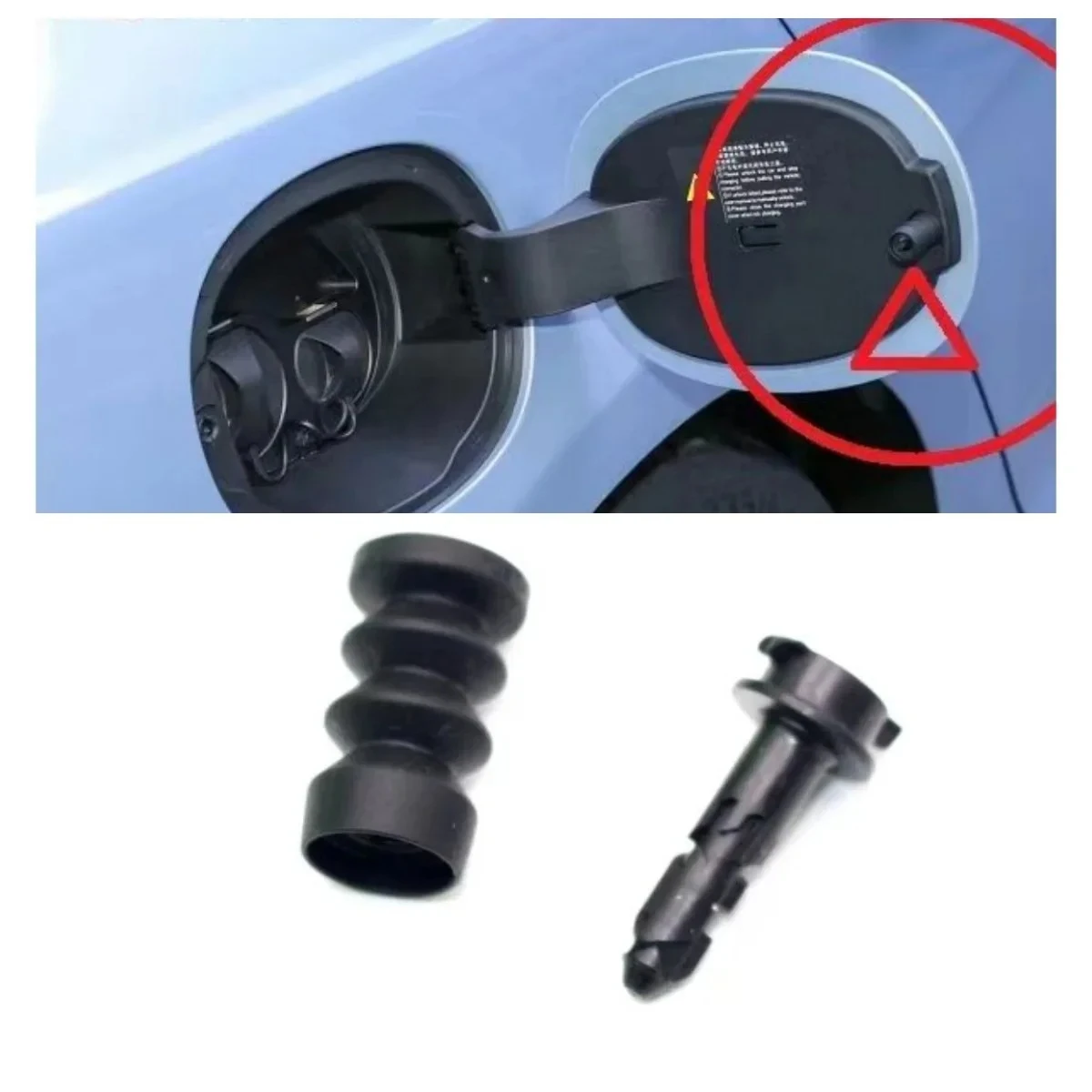 For BYD Yuan Plus Atto 3 Seal Dolphin Seagull Car EV Charger Charging Port Outer Cover Lock Pin Clip Spring Rebound Buckle