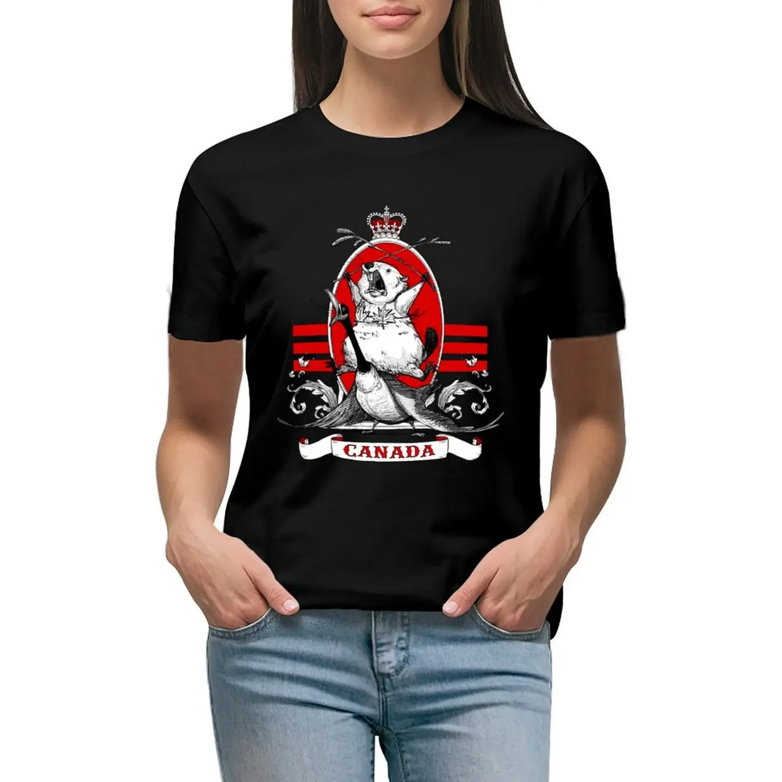 

Screaming Beaver T-Shirt customs design your own shirts graphic tees animal print shirt for girls tshirts for Women