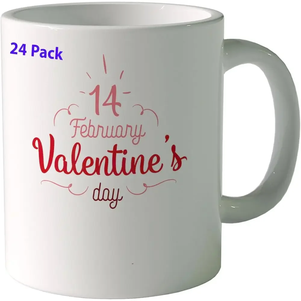 

Valentine Ceic Mug 11 Ounce Coee Cup Set o 24 Individually Boxed Love Theme 4