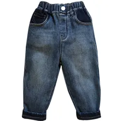 5158 Locker für starke Winterwärme, 18 Monate bis 6 Jahre, Kinder-Jungenjeans, weiche Denim- und Fleece-Jungenbekleidung