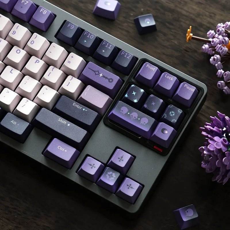 Twilight Witch Theme Keycaps Set Customized PBT Sublimation Cherry Profile Keyboard Cap for Mechanical Keyboard Accessories