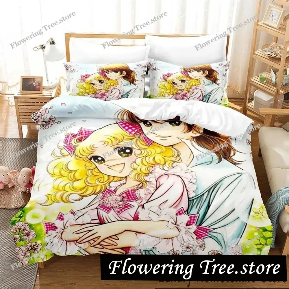 

3D Print Manga Candy Anime Bedding Set Boys Girls Twin Queen King Size Duvet Cover Pillowcase Bed boys Adult Home Textileextile