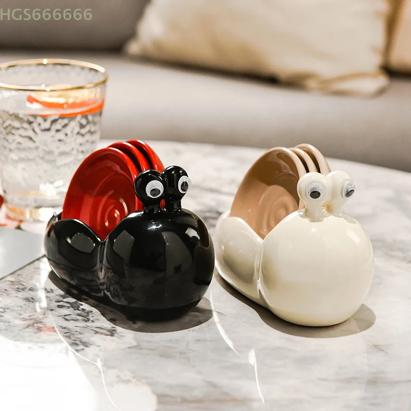 

Snail Ceramic Seasoning Dish Cute Creative Small Dipping Bowl for Hot Pot Soy Sauce Vinegar Household Flavor Dish