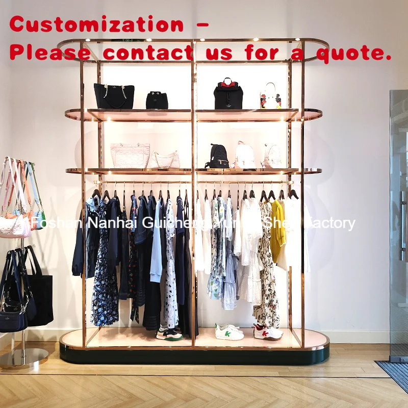 

custom.Modern Design Woman Handbag Display Rack Round Metal Hanging Shoes&Handbag Store Display Cabinet Shelf Rack