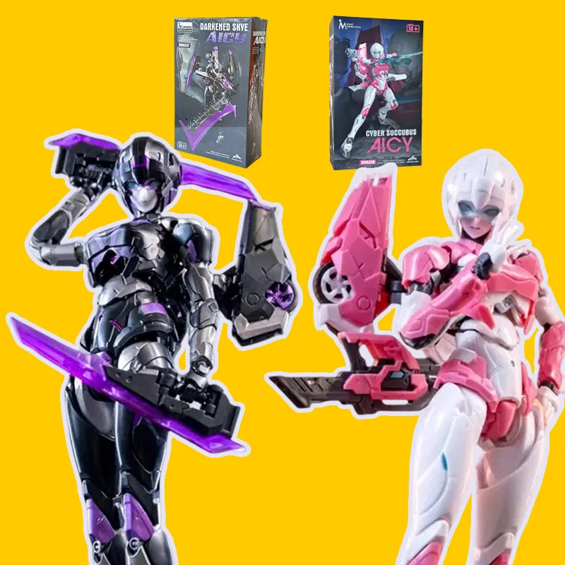 In Stock M66336 Pink M66337 Dark Anime Mecha Biker Girl Model Kit Fully Articulated DIY Hobby Figure Gift Teens Adults 14+