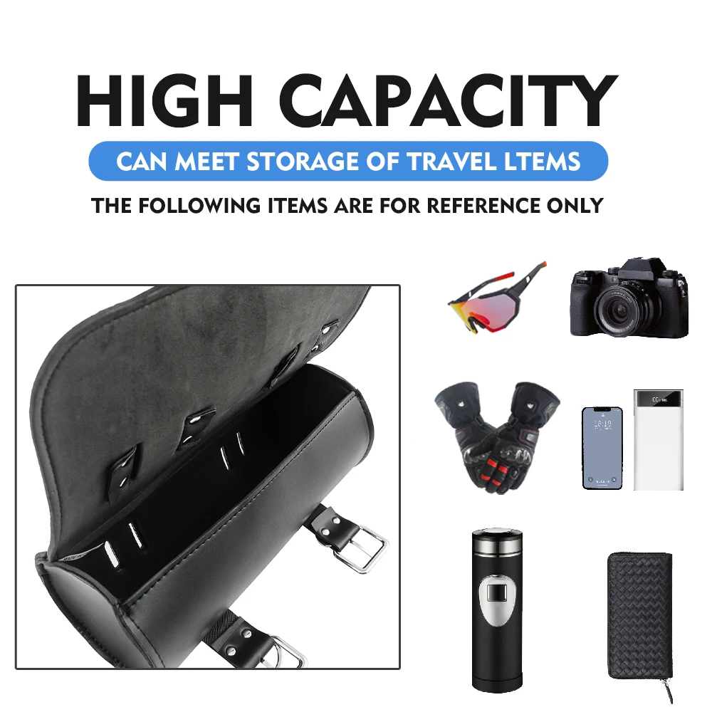 For Harley Chopper Bobber Cruiser Dyna Softail Sportster Motorcycle Bag Front Rear Storage Bags Travel Saddlebag Luggage Bags