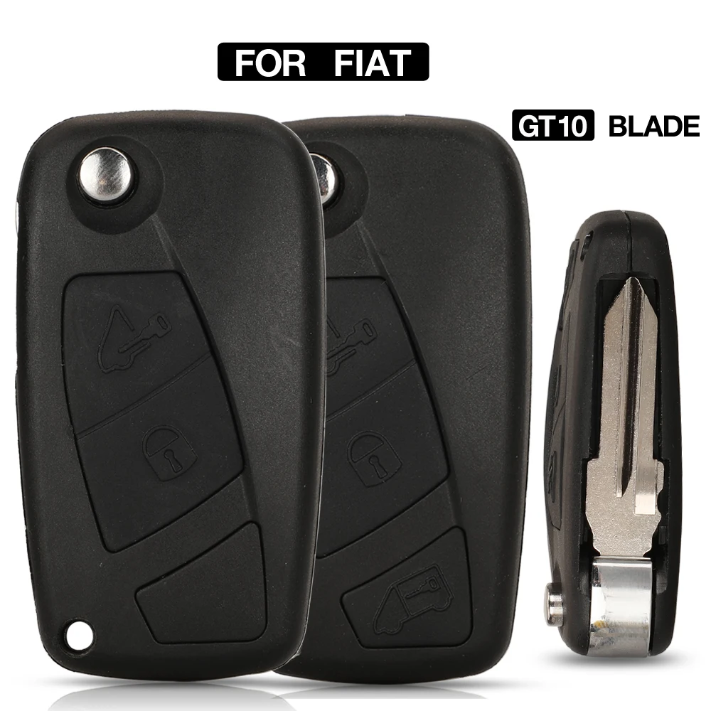 jingyuqin 2/3 BTN Flip Folding Remote Car Key Shell Case For Fiat Iveco Daily MK4 2006 2007 2008 2009 2010 2011 GT10 Key Blade