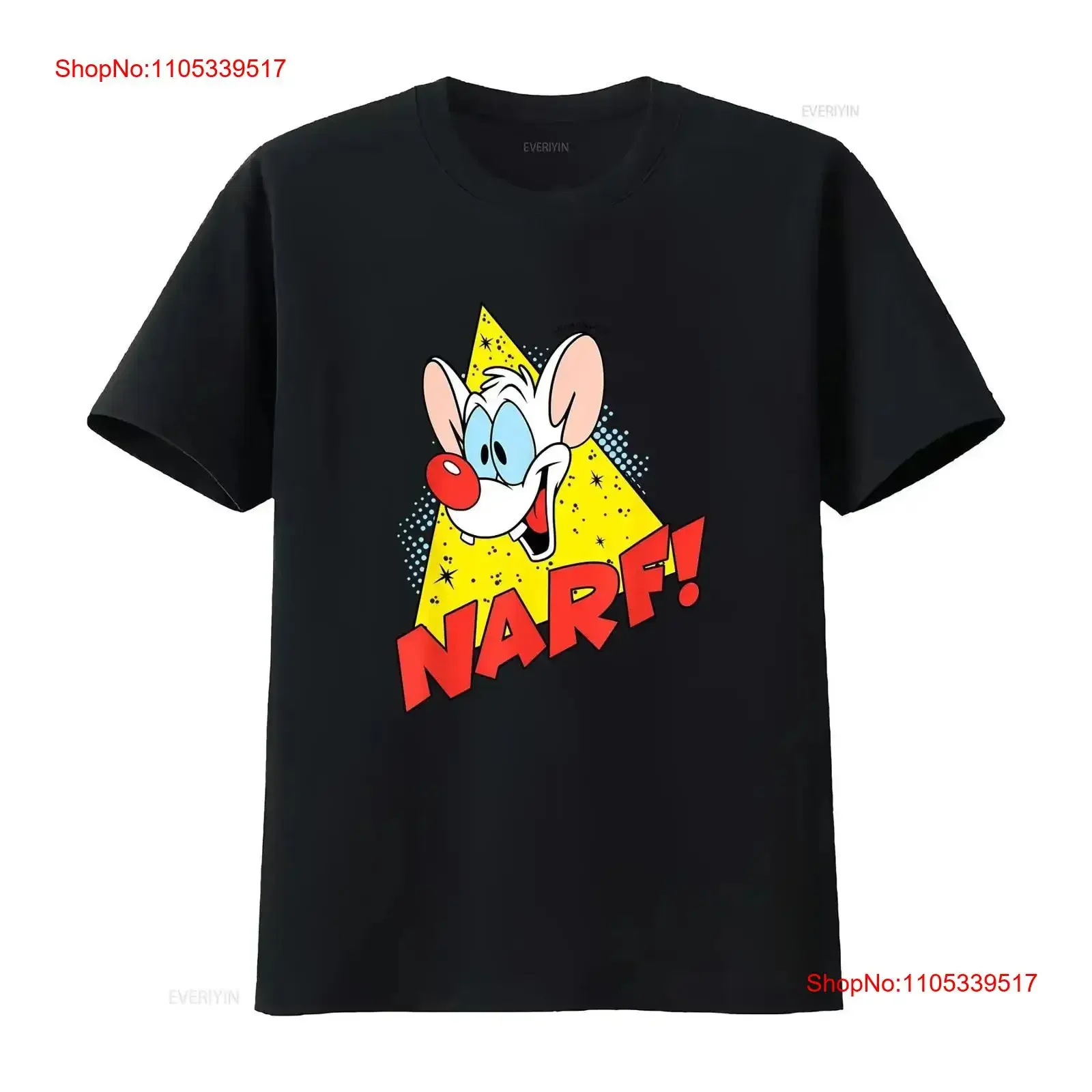 Camiseta Adulto Pinky And The Brain Narf Vintage com Estampa Lavada, Ligeiramente Elástica, Estilo Streetwear Casual, Roupa de Designer Vintage