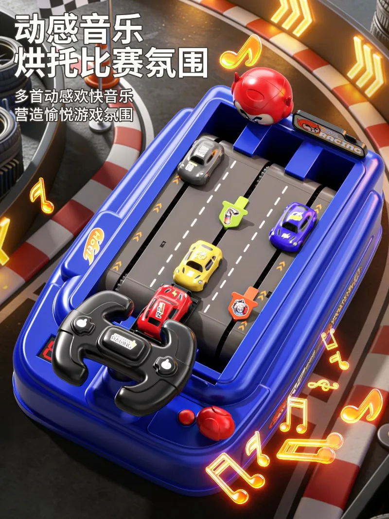 

In Stock Car Track Racing Game Adventure Breakthrough Puzzle Toy With Multiple Mini Cars Strong Suction Cup Music Desktop Game