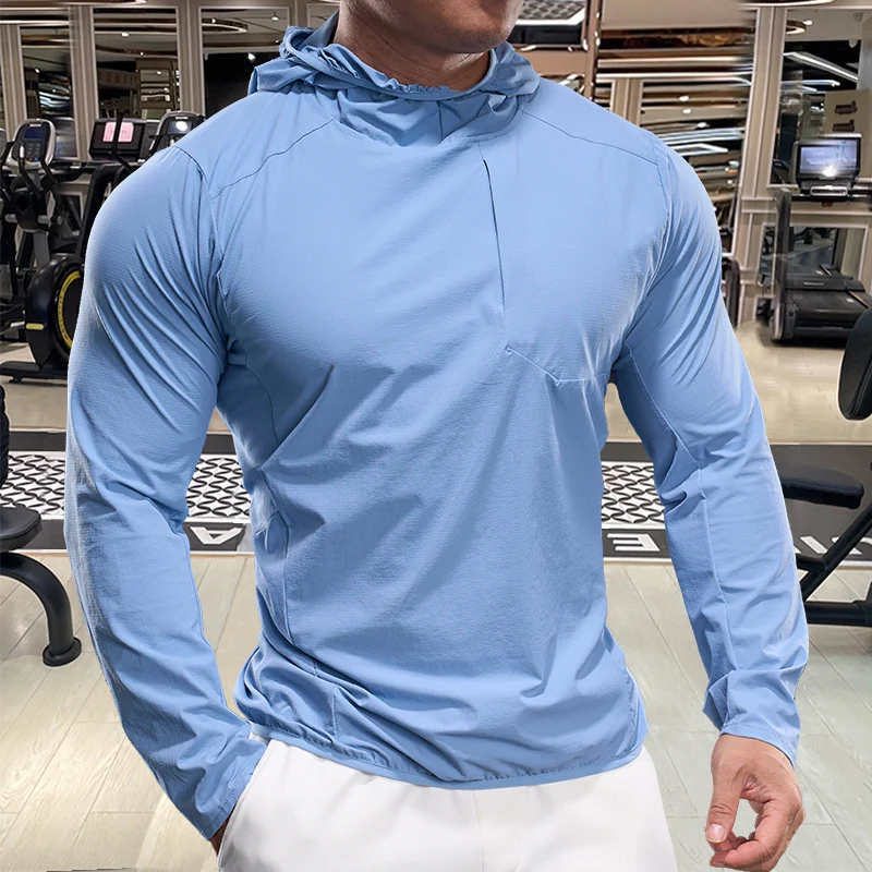 

Casual Fashion Retro Solid Color Sportswear Men’s Run T-Shirt Trendy Long-Sleeve Top Spring Summer Quick-Dry Sweat-Absorbing
