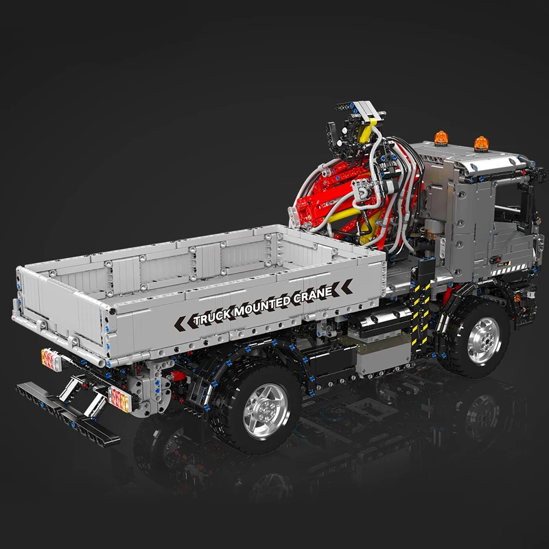 MOULD KING 19016 テクニカルカーおもちゃ、リモコン搭載輸送車両建設ブロック付きトラック、子供用ギフト