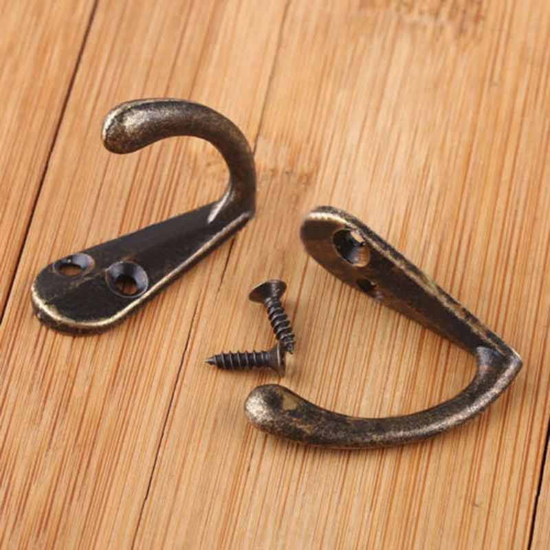 Bag Hanger Hook Towel Antique Clothes Door Wall Holder With Screws Zinc Alloy Wall Retro Sale Portable Practical