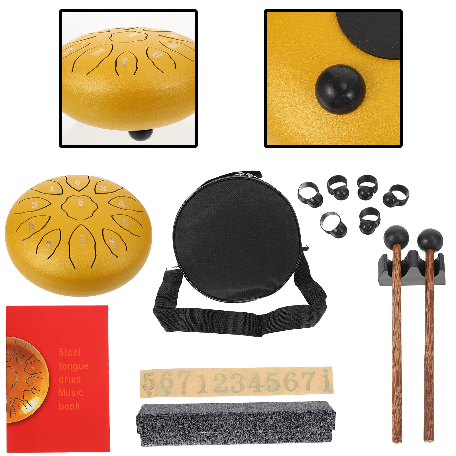

Thickened Carbon Steel Tongue Drum Finger Sleeves Useful Stylish Ethereal Single