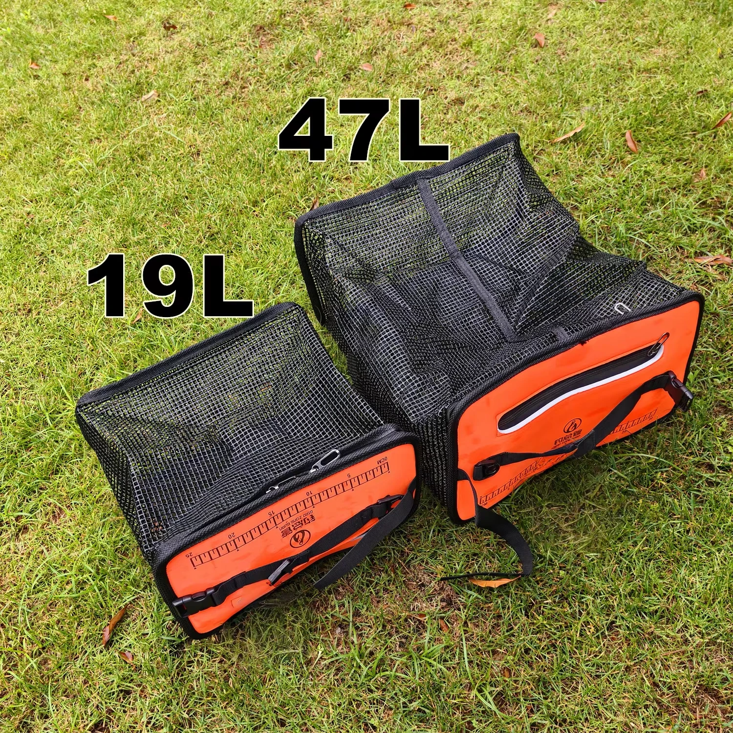 Keranjang ikan apung, rak pancing lipat, jaring pancing lipat portabel untuk menyimpan peralatan memancing di dalam keranjang