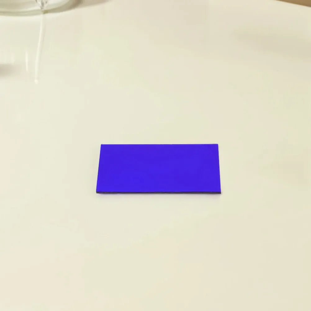 

2Pcs Blue Cobalt Glass Sheets Chemistry Experiment Device Flame Color Reaction Accessory Replacement Lab Physical Supplies