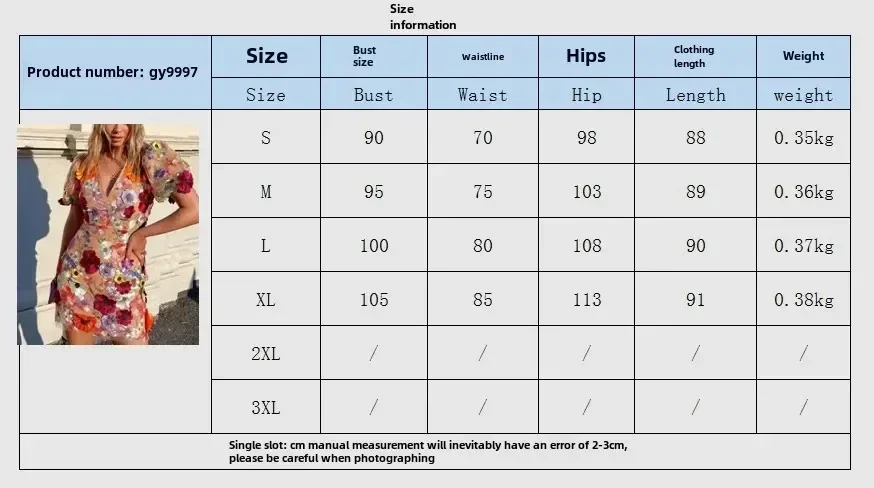 Robe Sexy brodée à fleurs, col en v, sans manches, Amazon Ins, manches lanternes, Style européen transfrontalier, nouvelle collection