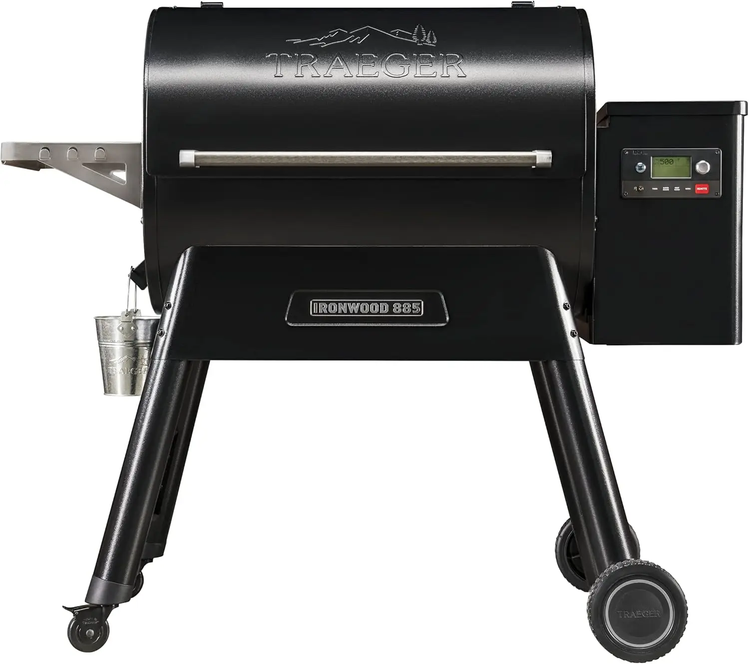 Ironwood 885 Electric Wood Pellet Grill and Smoker, Black, 885 Square Inches Cook Area, 500 Degree Max