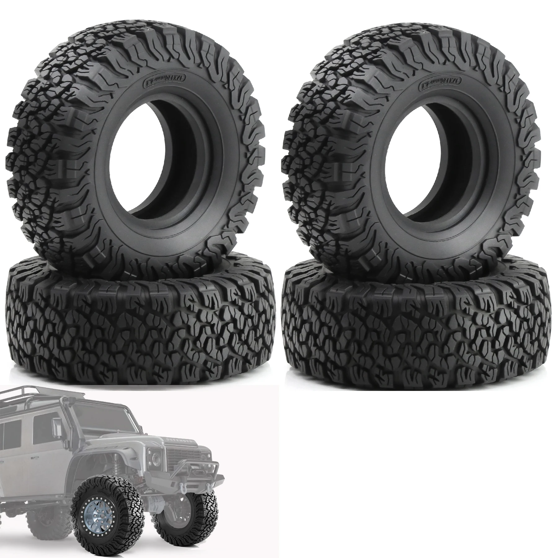 

2.2 Гусеничные шины бутилкаучук для 1/10 RC гусеничного автомобиля Axial SCX10 Wraith Capra RR10 RBX10 TRX4 TRX6 Redcat Gen7 Gen8 RC4WD