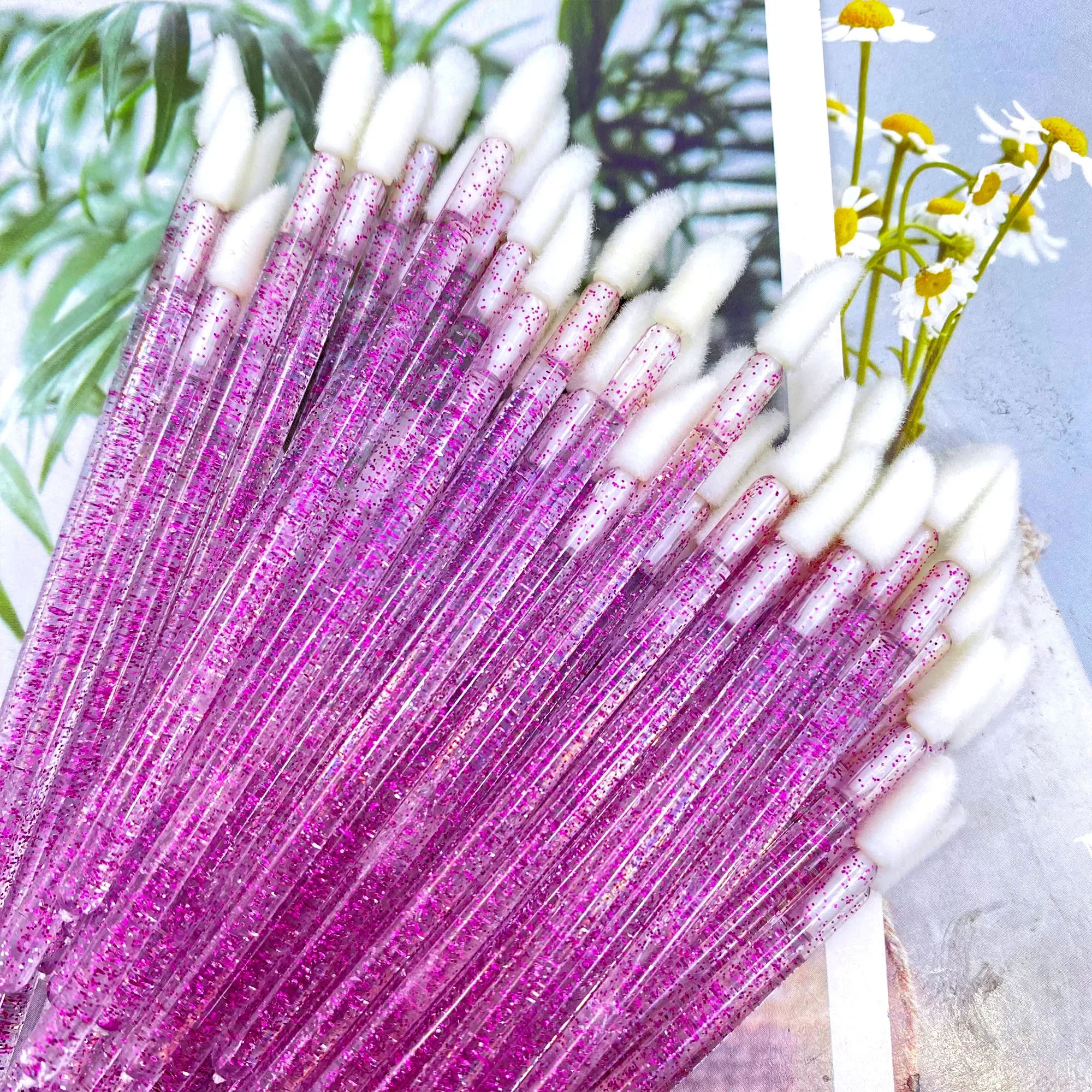 فرشاة ماكياج كريستالية ، 50 ، عصا ماسكارا ، فرشاة شفاه ، صولجانات صغيرة ، صولجانات ، أدوات #4