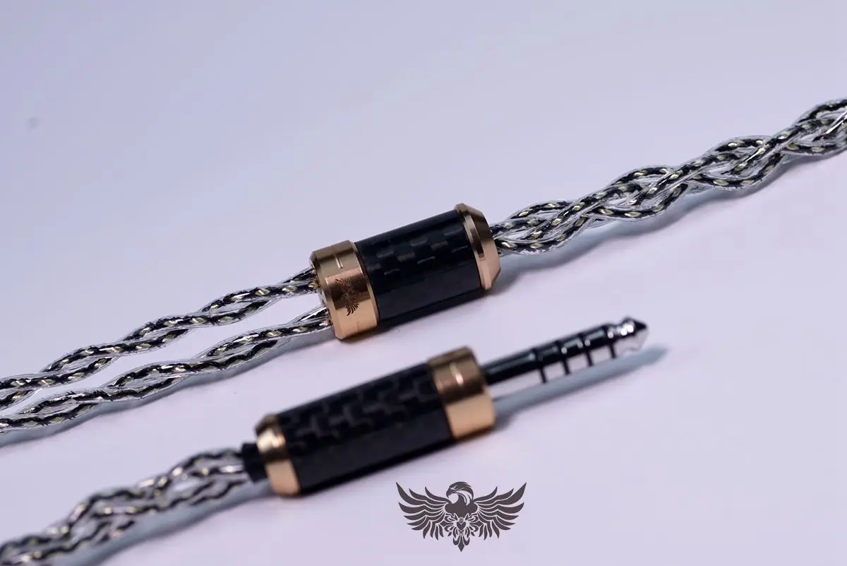Vulture-Serie Bestes technisches Verhältnis im Jahr 2022 Einkristall-Silber + Gold-Palladium-Kopfhörerkabel MMCX 0,78 mm N5005 QDC – Detail 8