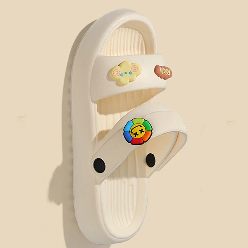 

Sandals for women wearing thick soles for summer outings, 2024 new indoor home EVA sandals