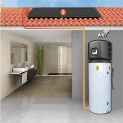 Pompa di calore All in One 70 gradi per uso domestico tutto in uno scaldabagno fonte di calore elettrica pompa di calore OEM R134a bagno