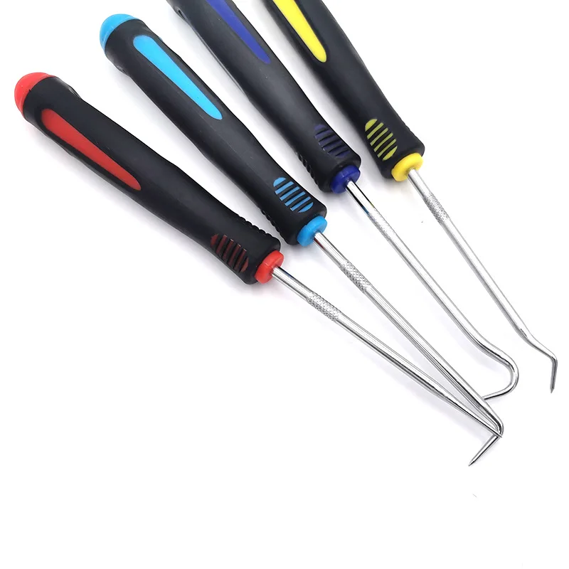 

4pcs Car Pick Hook Set O Ring Oil Seal Screwdrivers Puller Remover O-Ring Seal Gasket Auto Repair Tools Car Accessories