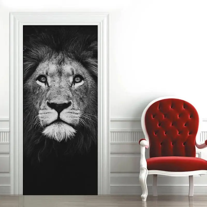 3D Deursticker Stromend Water Zelfklevende Muurschildering Woondecoratie Verwijderbare Stickers 90x200cm