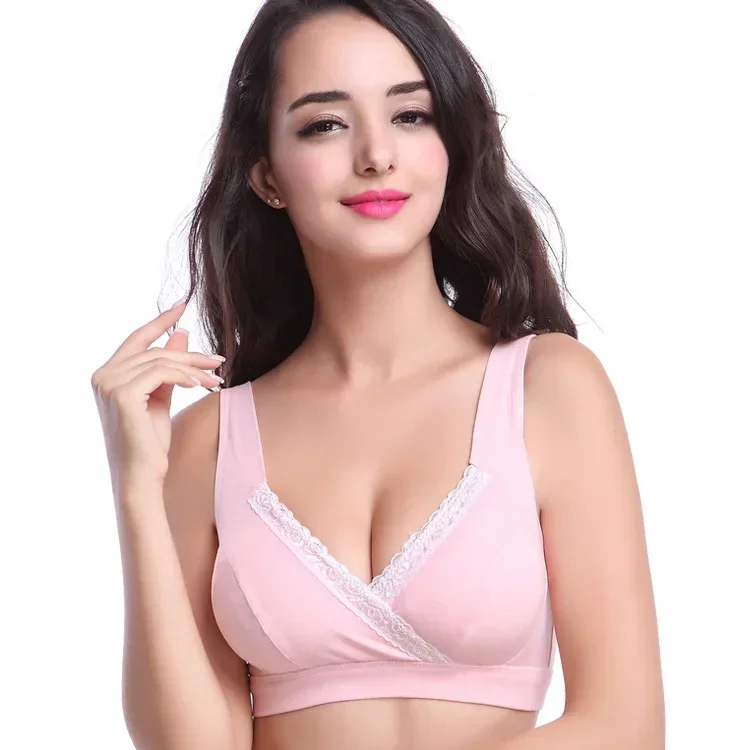 

100% Cotton Maternity Bra for Breastfeeding Pregnancy Women Nursing Bra Wire Free Bras Underwear Pregnancy Clothes Workout top