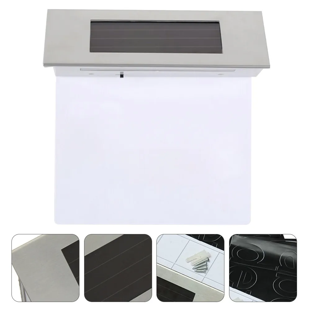 

2Pcs Solar House Number Light Stainless Steel ABS Waterproof Wall-Mounted LED Lamp with Light-Controlled Induction for Outdoor