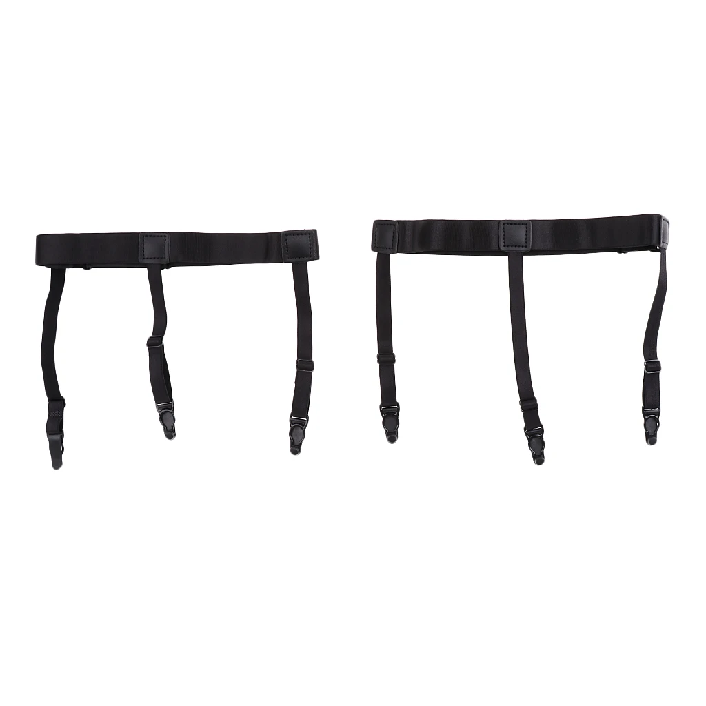 Clamps Non Slip Elastic Nylon Shirt Stay Adjustable Men Garter Strap Holder Suspender for Daily Work Shirts