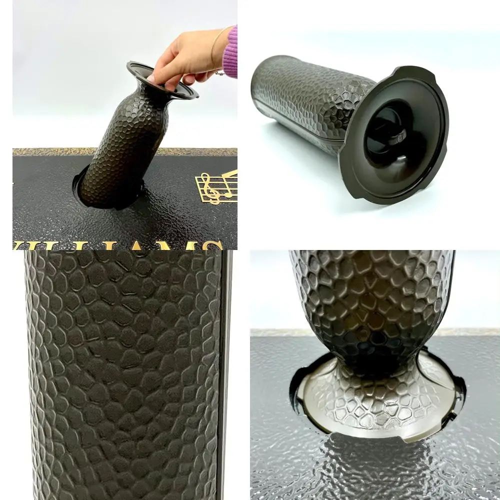 

4 Diameter Plastic Cemetery Flower Holder with 3 Flanges, Dark Brown, Single Piece