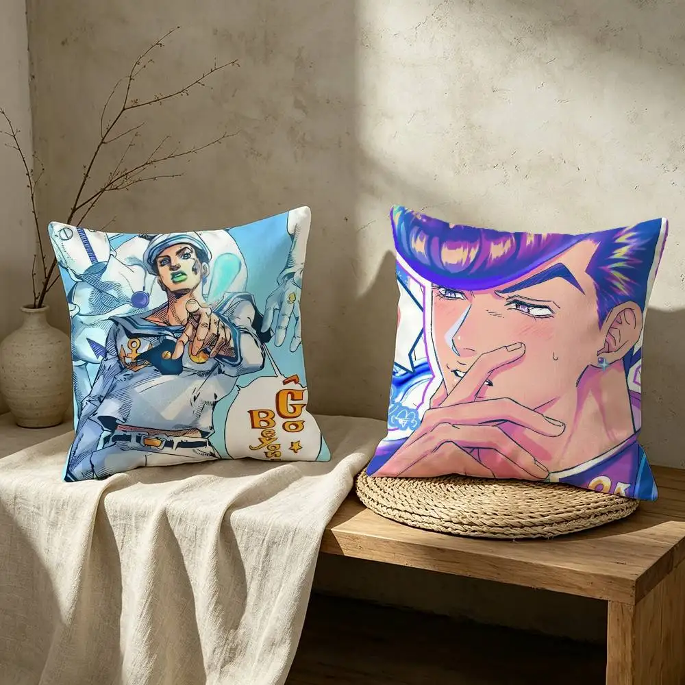 Jojo J-Josuke Higashikata Custom Pillow Case for Sofa Living Room Home office Decor Protective Cover