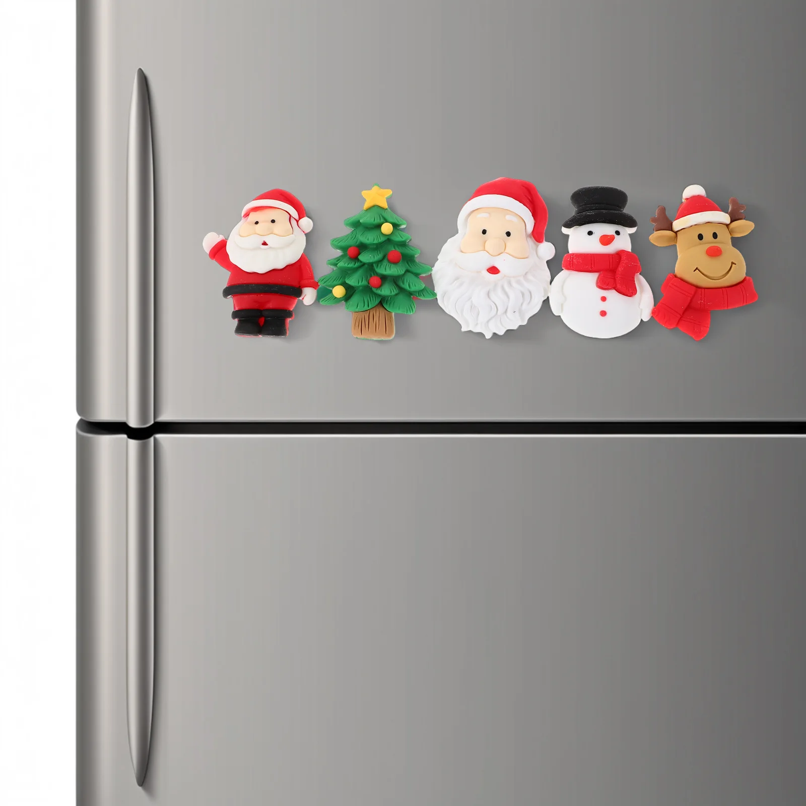 

5Pcs Christmas Santa Fridge Magnets Refrigerator Magnet Office Home Decor Xmas Magnetic Christmas Charm Small Magnets