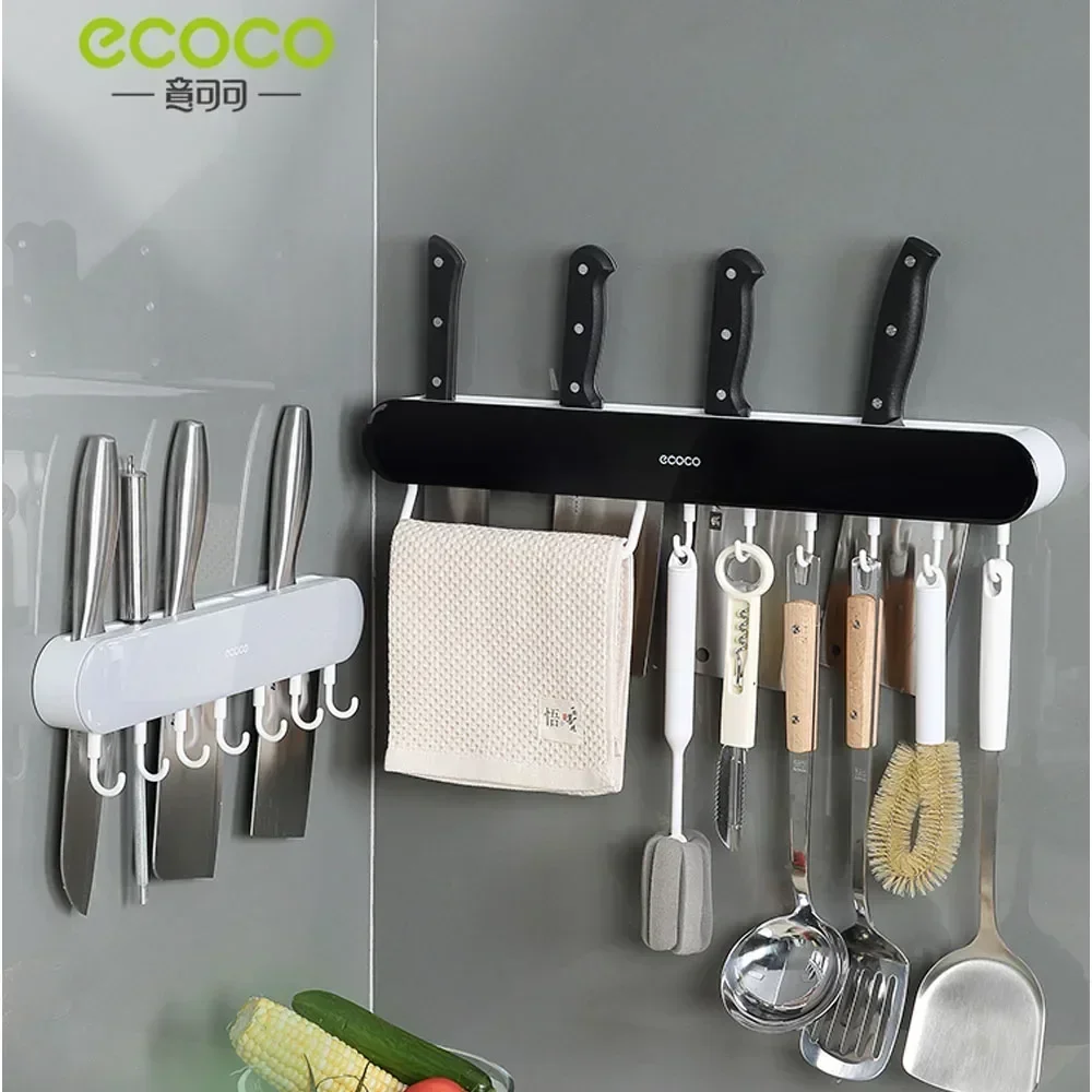 Ecoco Knife holder wall mounted kitchen supplies knife chopstick cage integrated storage rack multifunctional kitchen storage