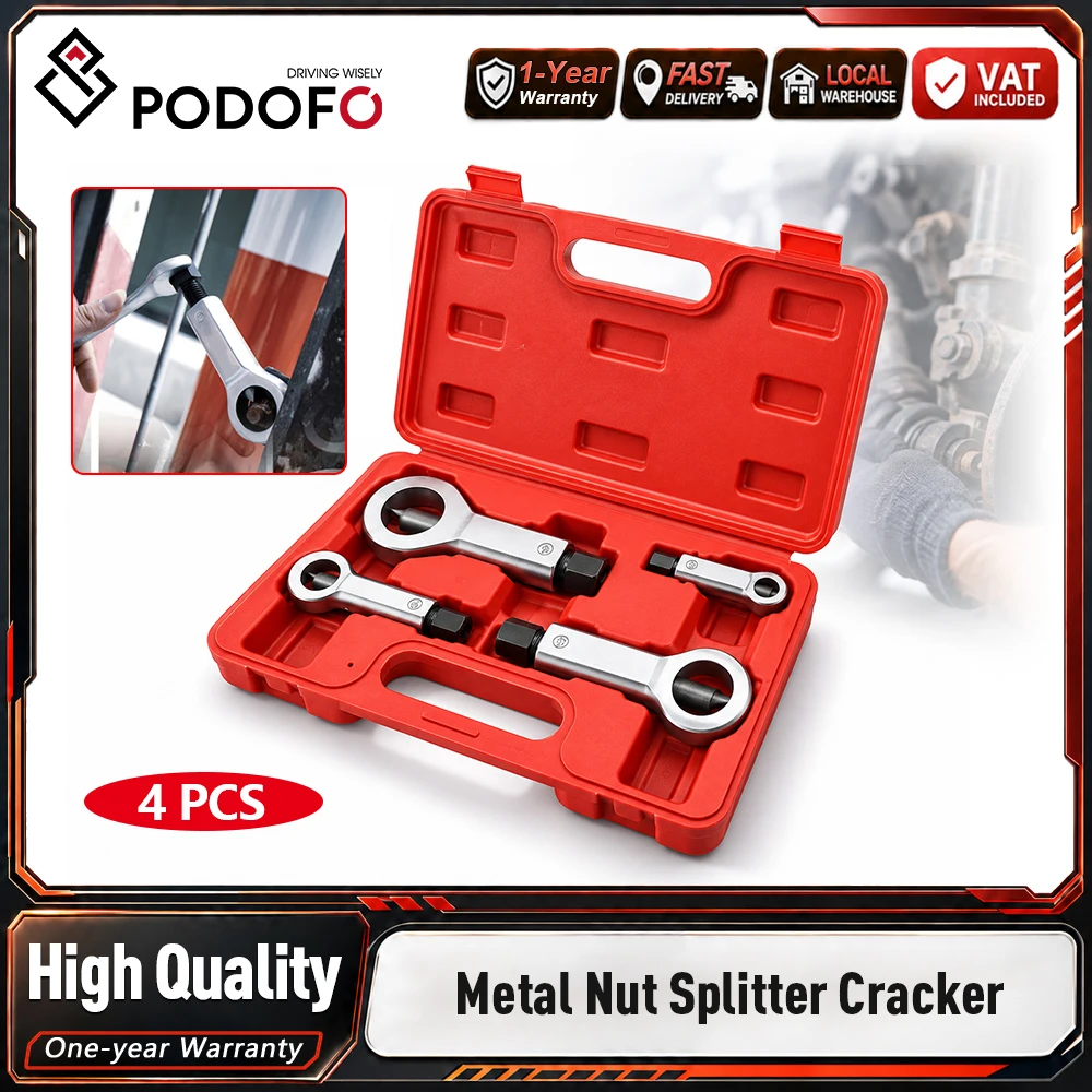 Kit di strumenti per rimuovere e separare i dadi, 4 pezzi, set per separare i dadi danneggiati o arrugginiti, ideale per dadi corrosi o rotti, per un rapido smontaggio.