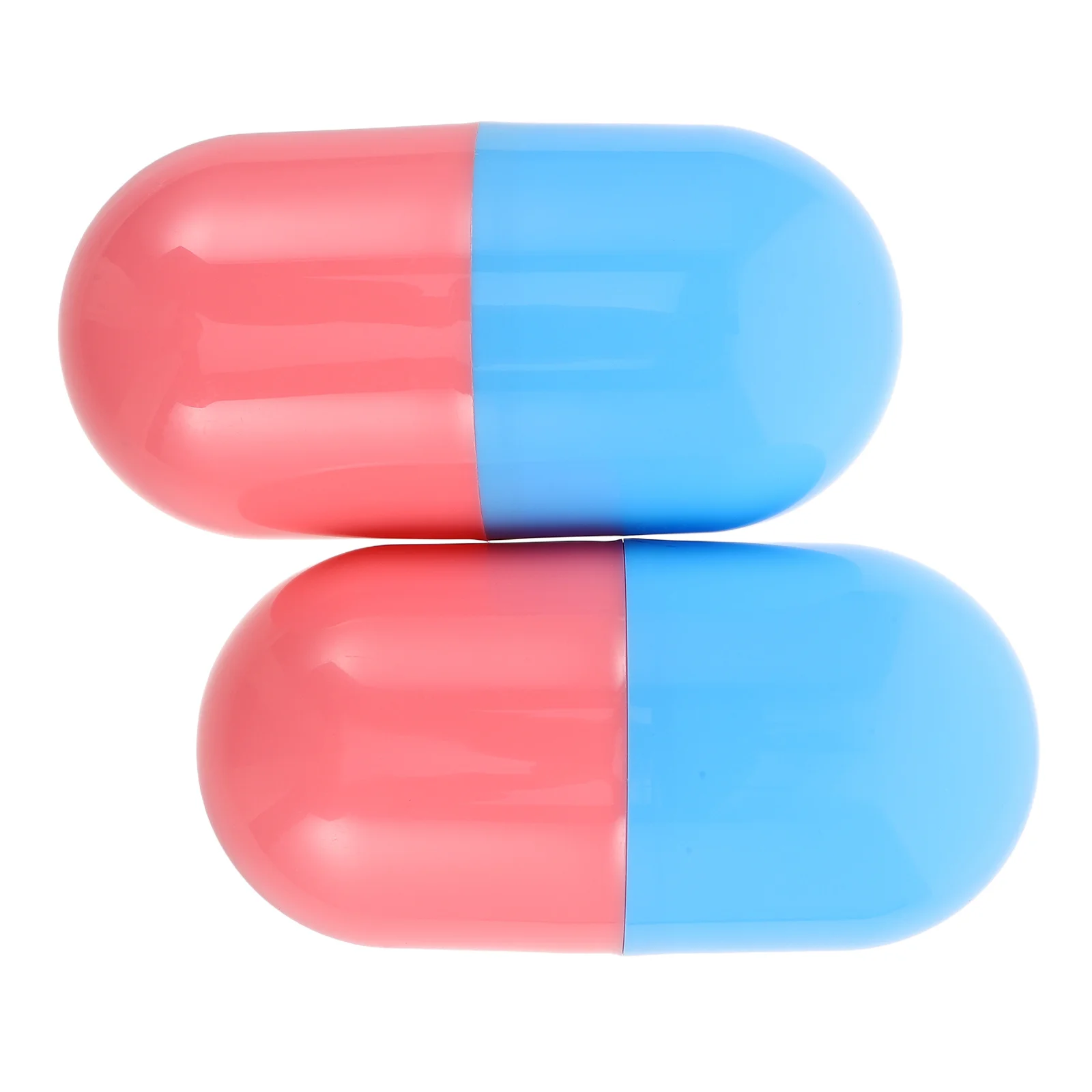 

2Pcs 9x18cm Pill Shaped Memorial Box Large Plastic Keepsake Storage for Graduation Wedding Birthday Fun Fillable Prize Balls