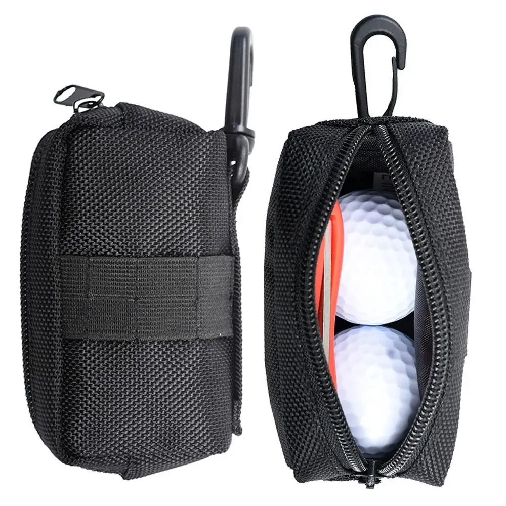 Golf Tee Houder Golfbal Pouch Oxford Doek Rits Sluiten Golf Kleine Heuptas Opbergvak Met Clip Golfbal Houder