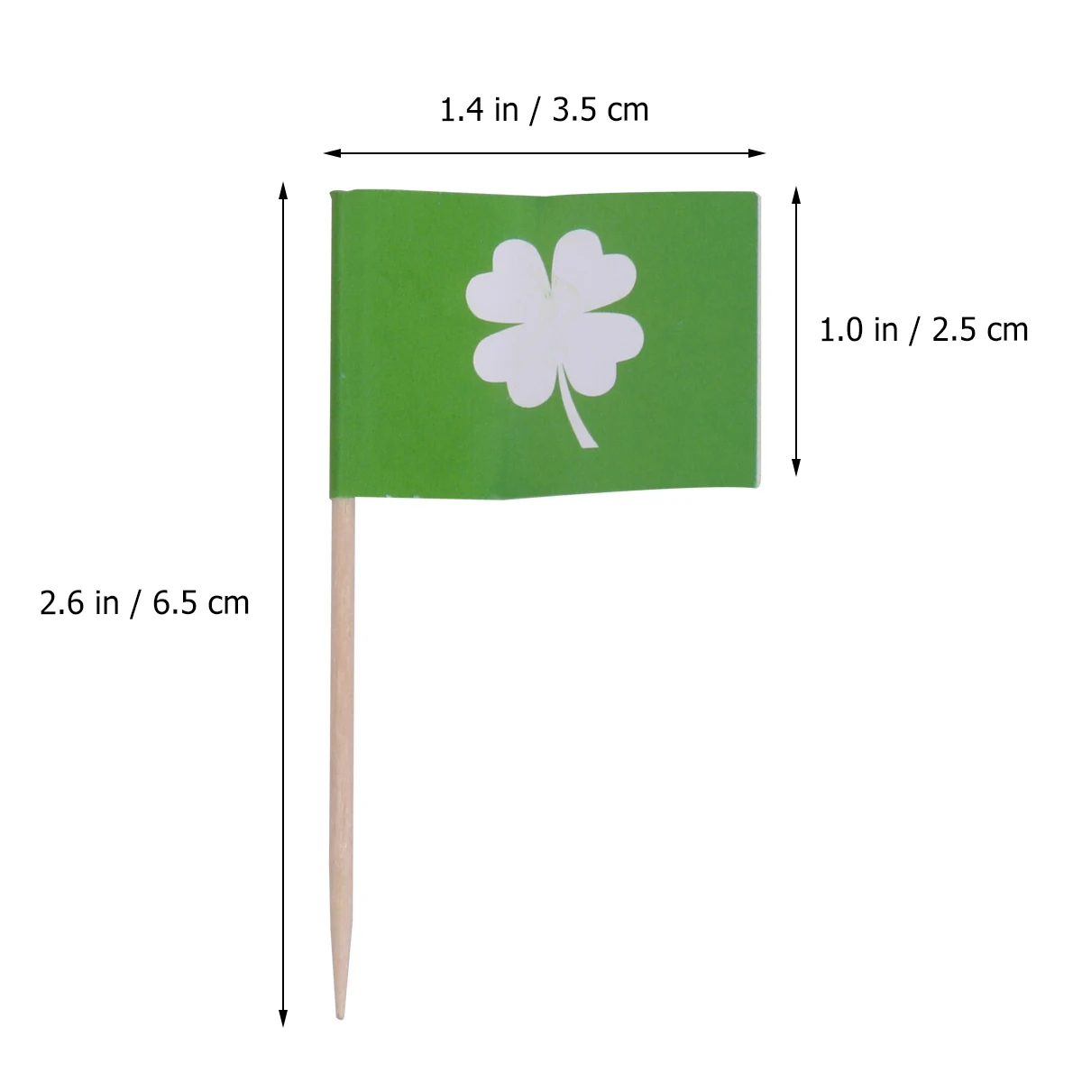 

200 Pcs Grass Cake Decorations Wooden Toppers Party Cake Toppers For Party Clover Shamrock Picks Cupcake Patricks