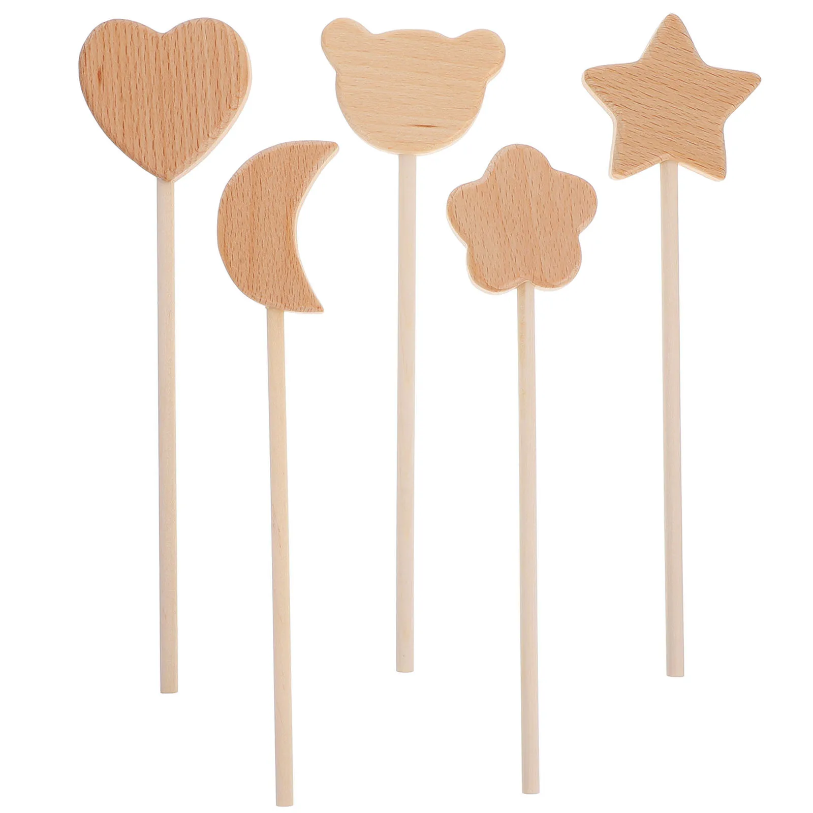 5 قطعة خشبية DIY الجنية الصولجانات فارغة الجنية العصي للحزب متعة اليد اللوحة الرسم الإبداعية DIY بها بنفسك الخشب الصولجانات الكتابة على الجدران العصا