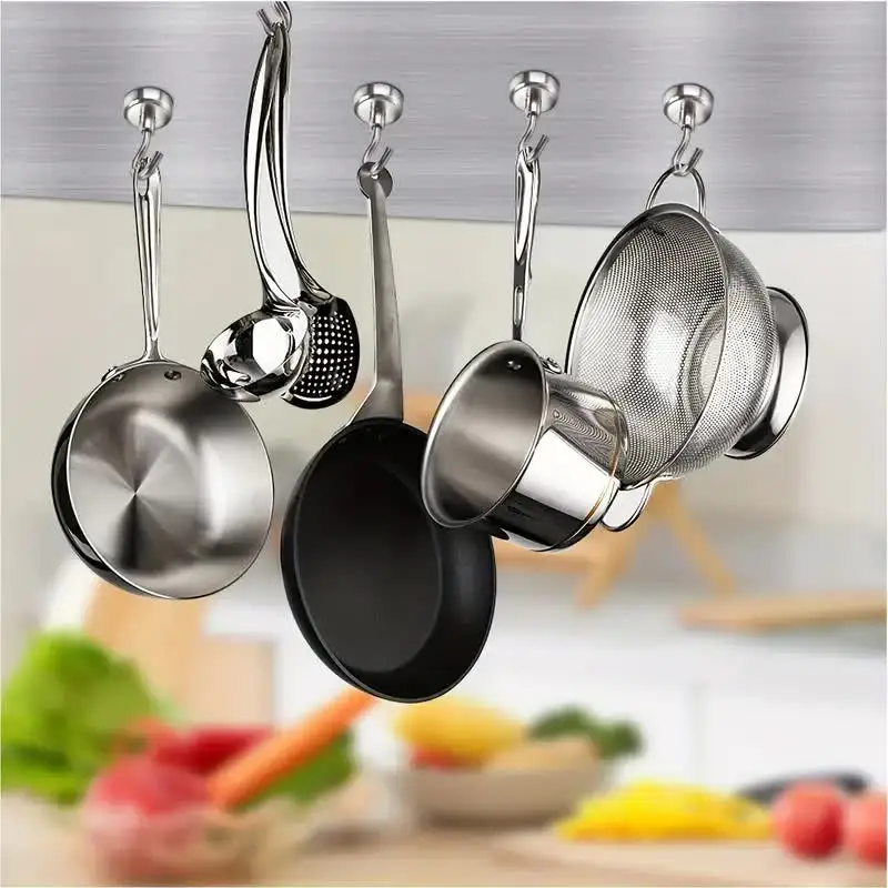 6 strong magnetic hooks, 25 pound strong neodymium iron boron magnetic hooks, suitable for refrigerators, homes, kitchens, indus