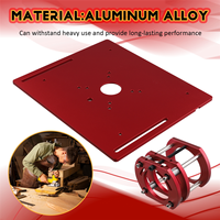 Woodworking Router Lift Kit Router Table Insert Plate Aluminum for 65mm Diameter Motors W/ Miter Gauge Guide and Bracket
