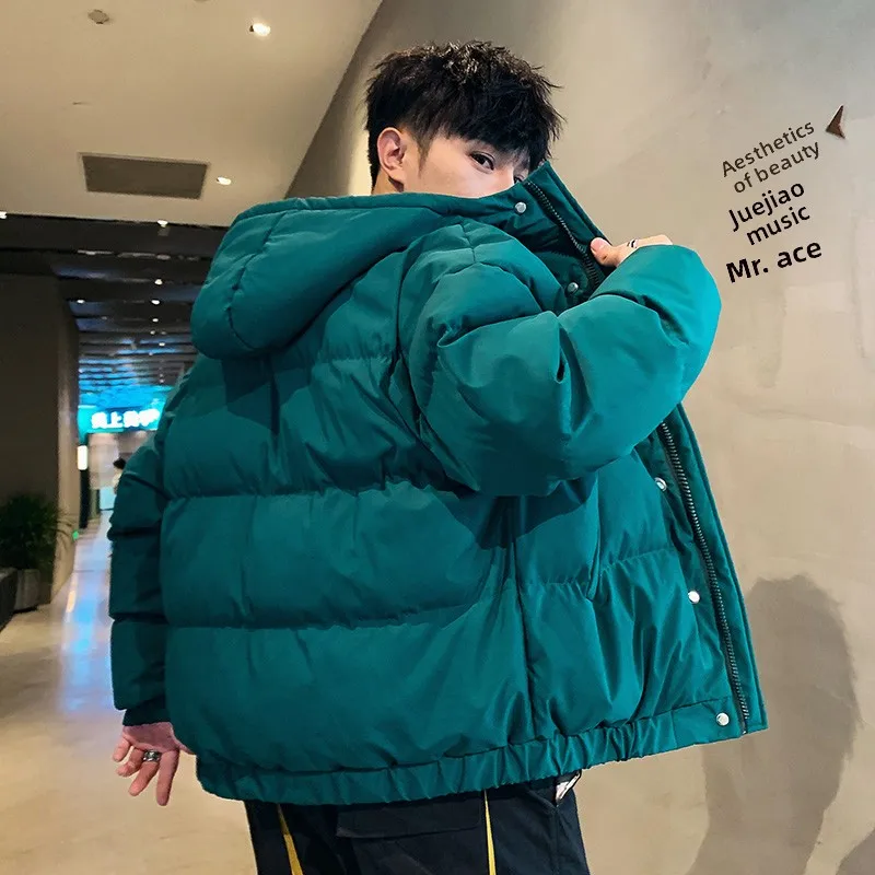 Uomo ort Thiened down Jaet 2024 Autunno Faionable Youth Travel Capispalla Cappotto di cotone con cappuccio Pane Sle Cappotto invernale