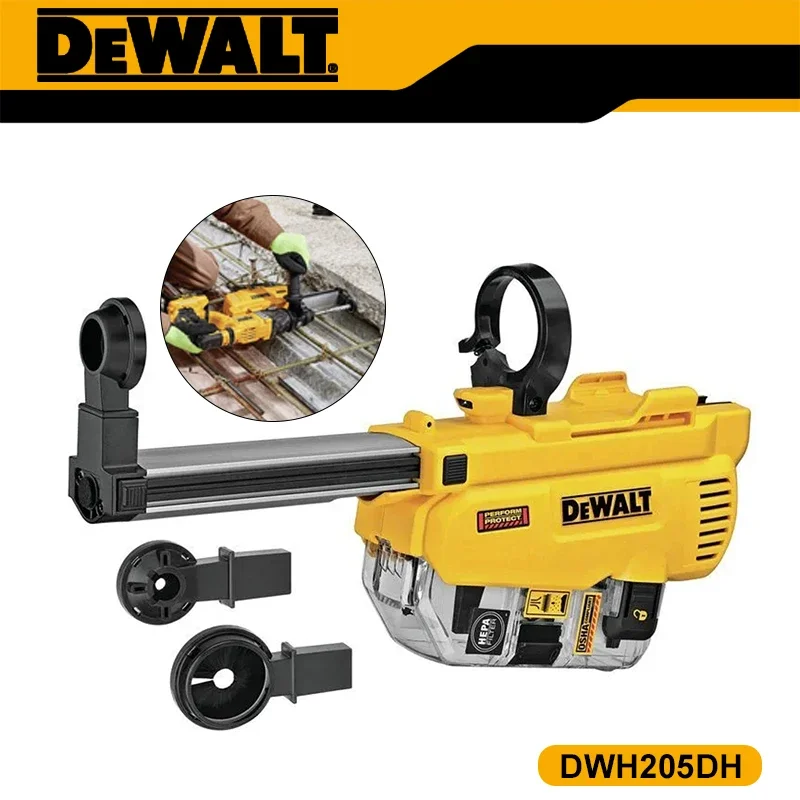 DEWALT DWH205DH Dust Extractor for DCH263 SDS Rotary Hammer D-Handle 1-1/8-Inch HEPA Cannister Durable High Capacity Extractors