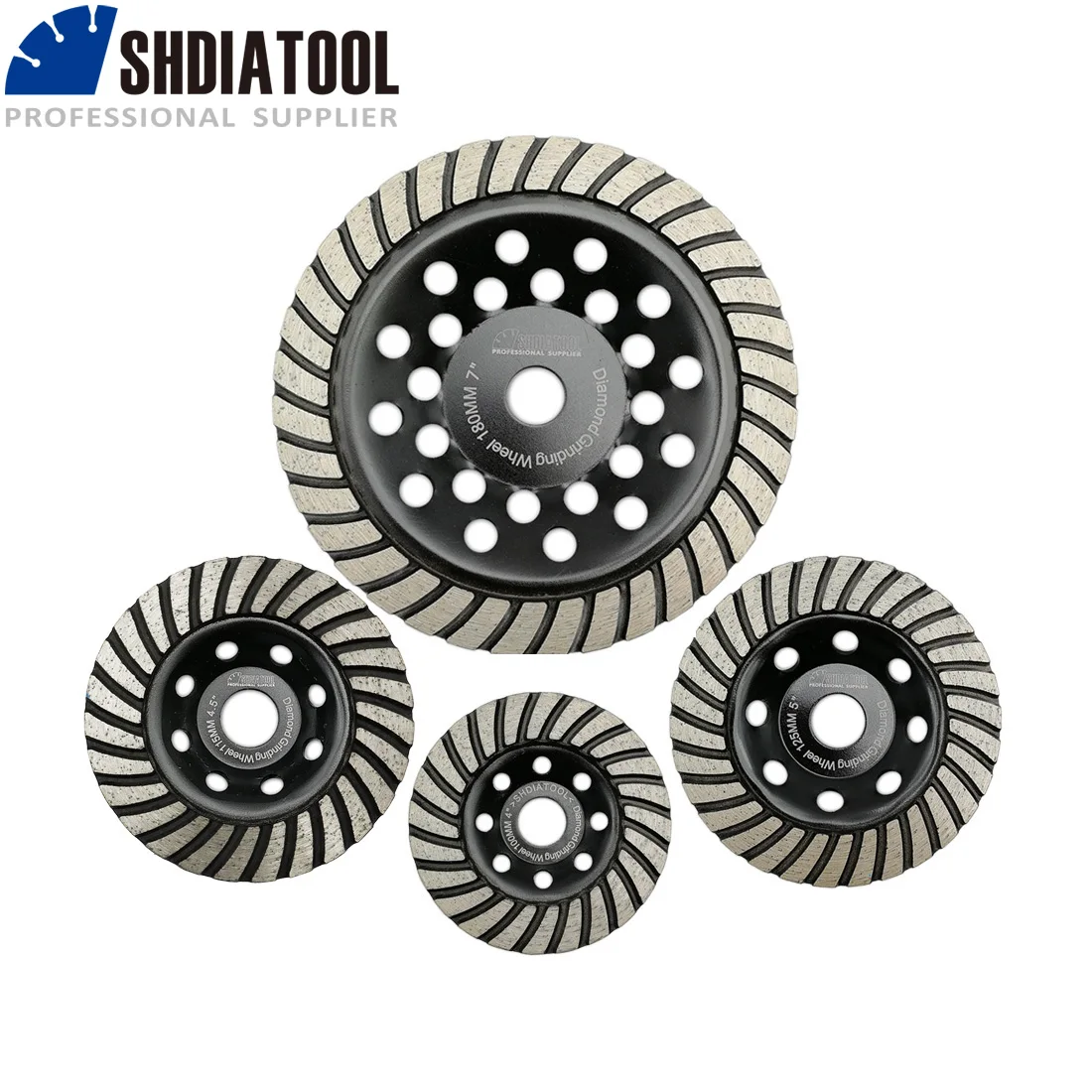 SHDIATOOL 1pc Diamond Turbo Row Grinding Cup Wheel Grinding Disc Diameter 4\