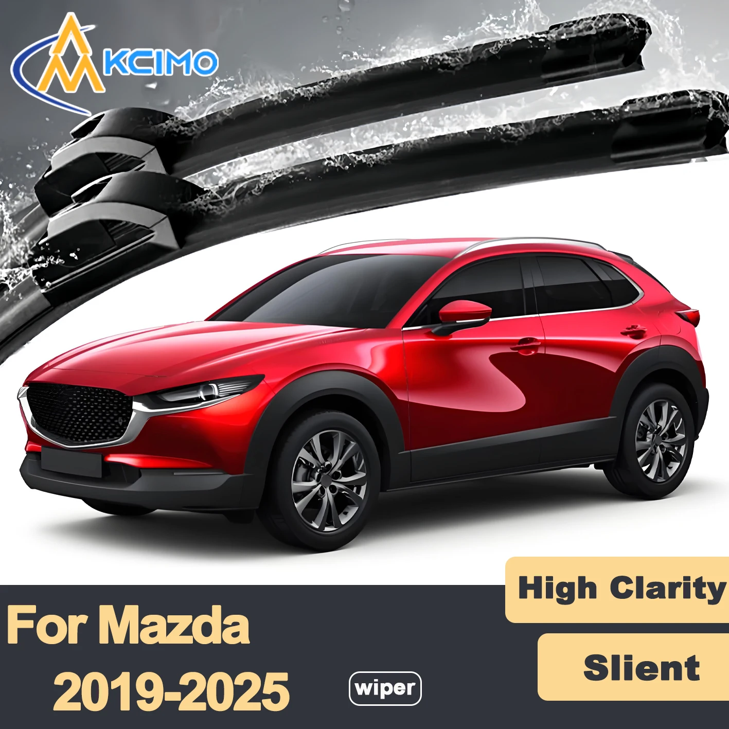 

Premium Rubber Durable Silent Windshield Wiper Blades 2pcs for Mazda CX-30 DM 2019-2025 Front Wiper Blades Set
