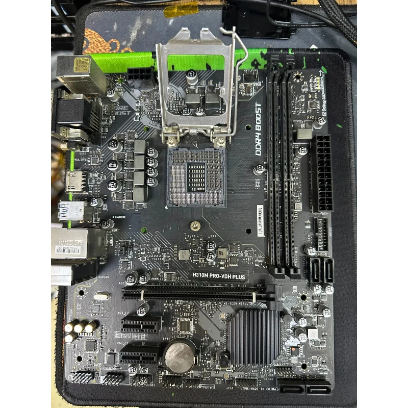 

used for MSI H310M PRO-VDH PLUS Used Board With I/O Shield Support 8/9th Gen CPU DDR4